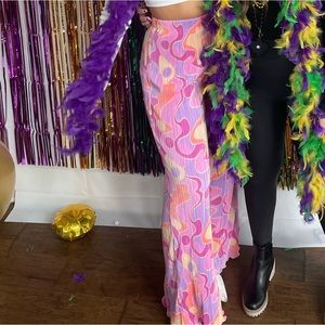 90s Muse Plisse Pants - Psychedelic